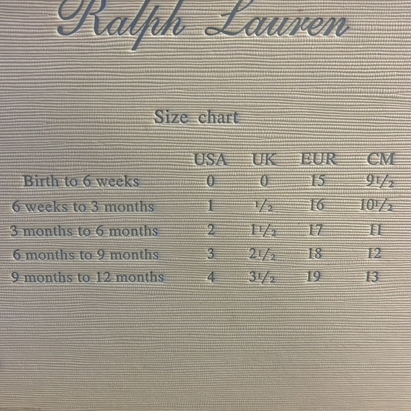 Polo Ralph Lauren Hamptyn HI baby infant crib shoes booties new 3-6 month size 2 - Picture 12 of 13